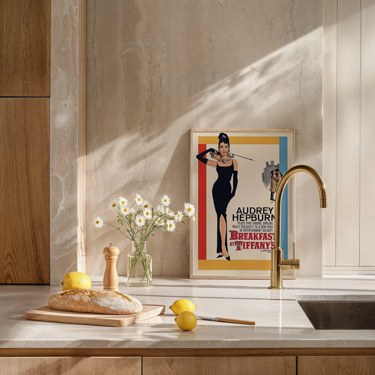 Breakfast at Tiffany’s Vintage Movie Poster | Audrey Hepburn Wall Art