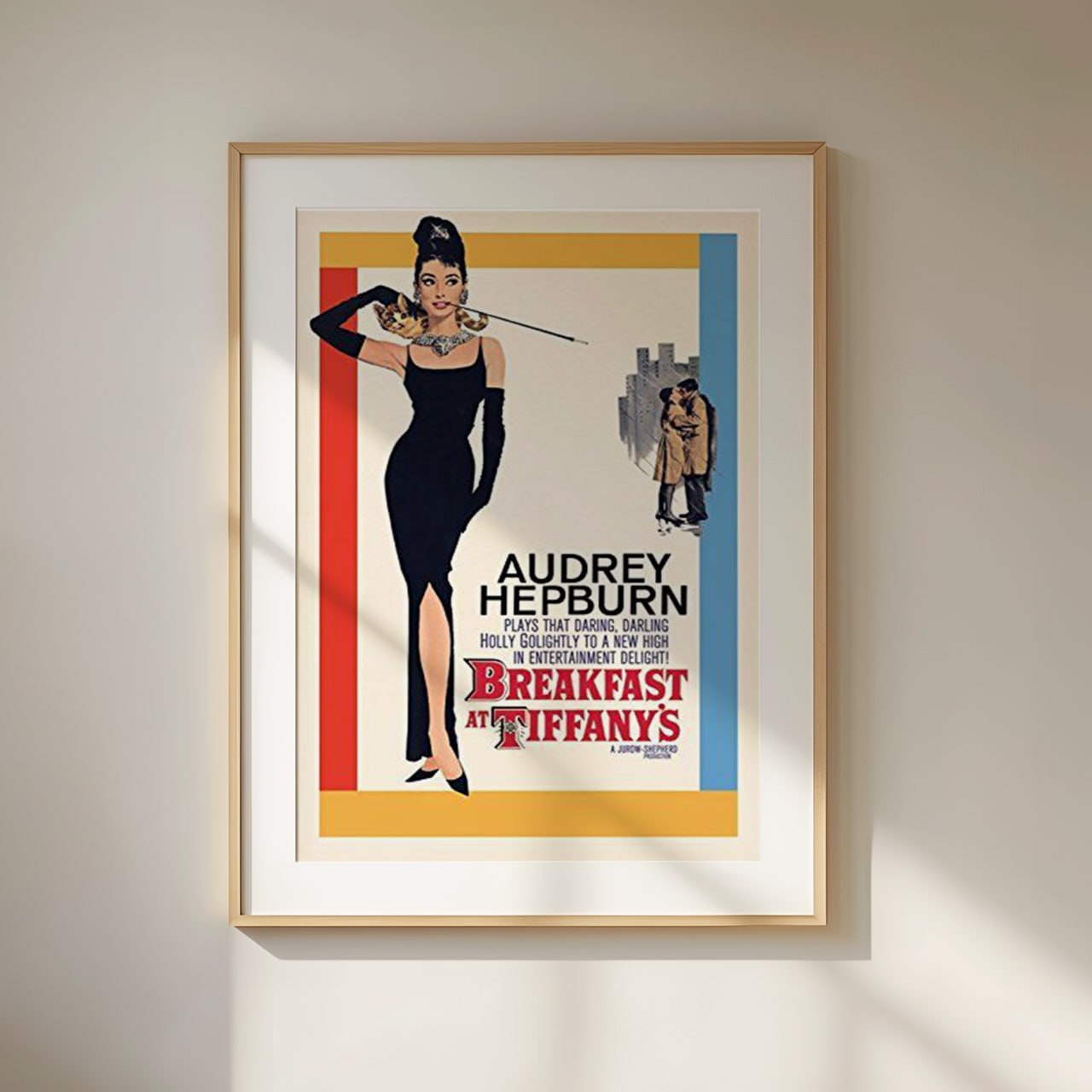 Breakfast at Tiffany’s Vintage Movie Poster | Audrey Hepburn Wall Art
