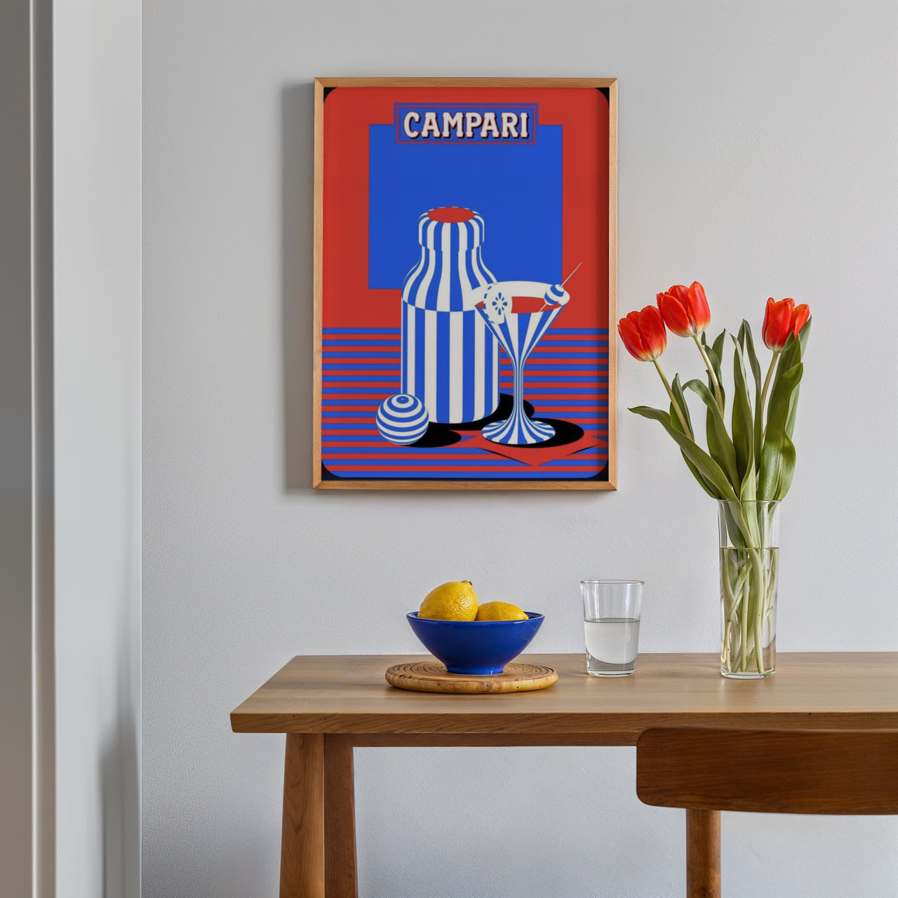 Campari Retro Art Print | Vintage Italian Cocktail Poster
