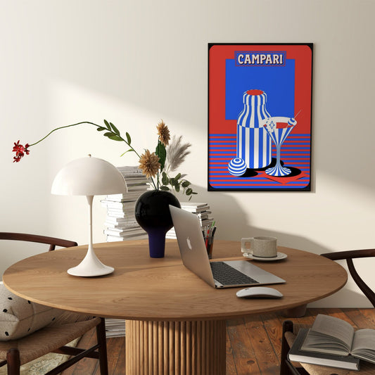 Campari Retro Art Print | Vintage Italian Cocktail Poster