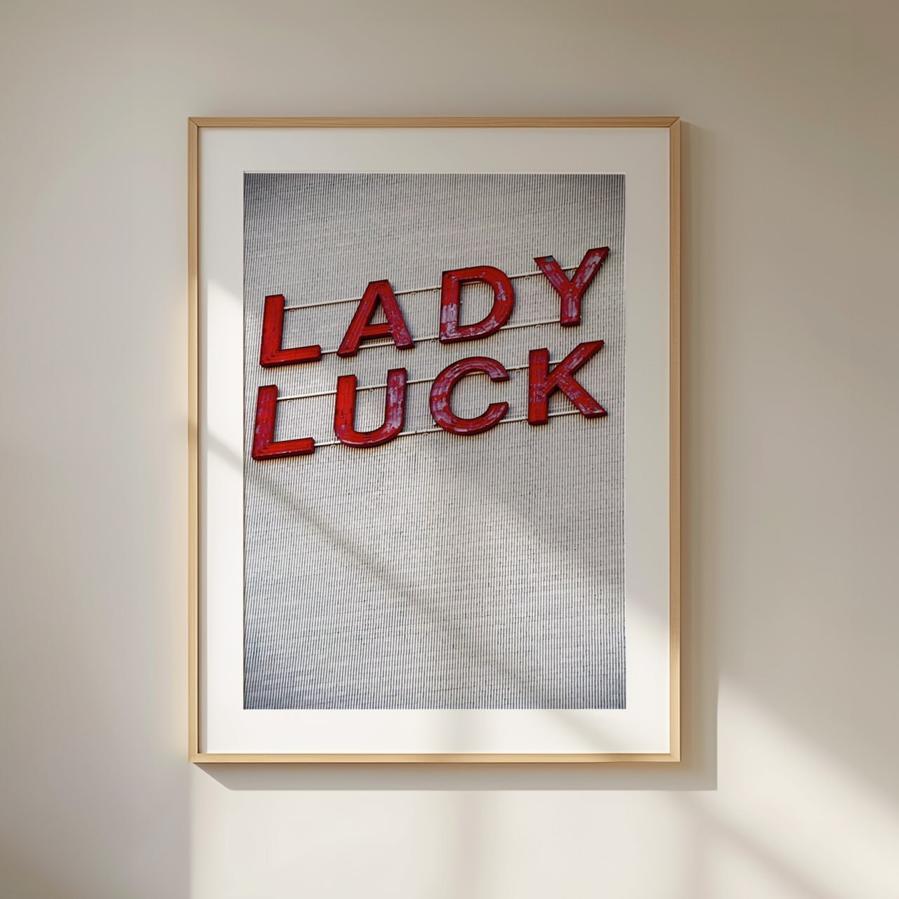 Lady Luck - Vintage Typography Wall Art