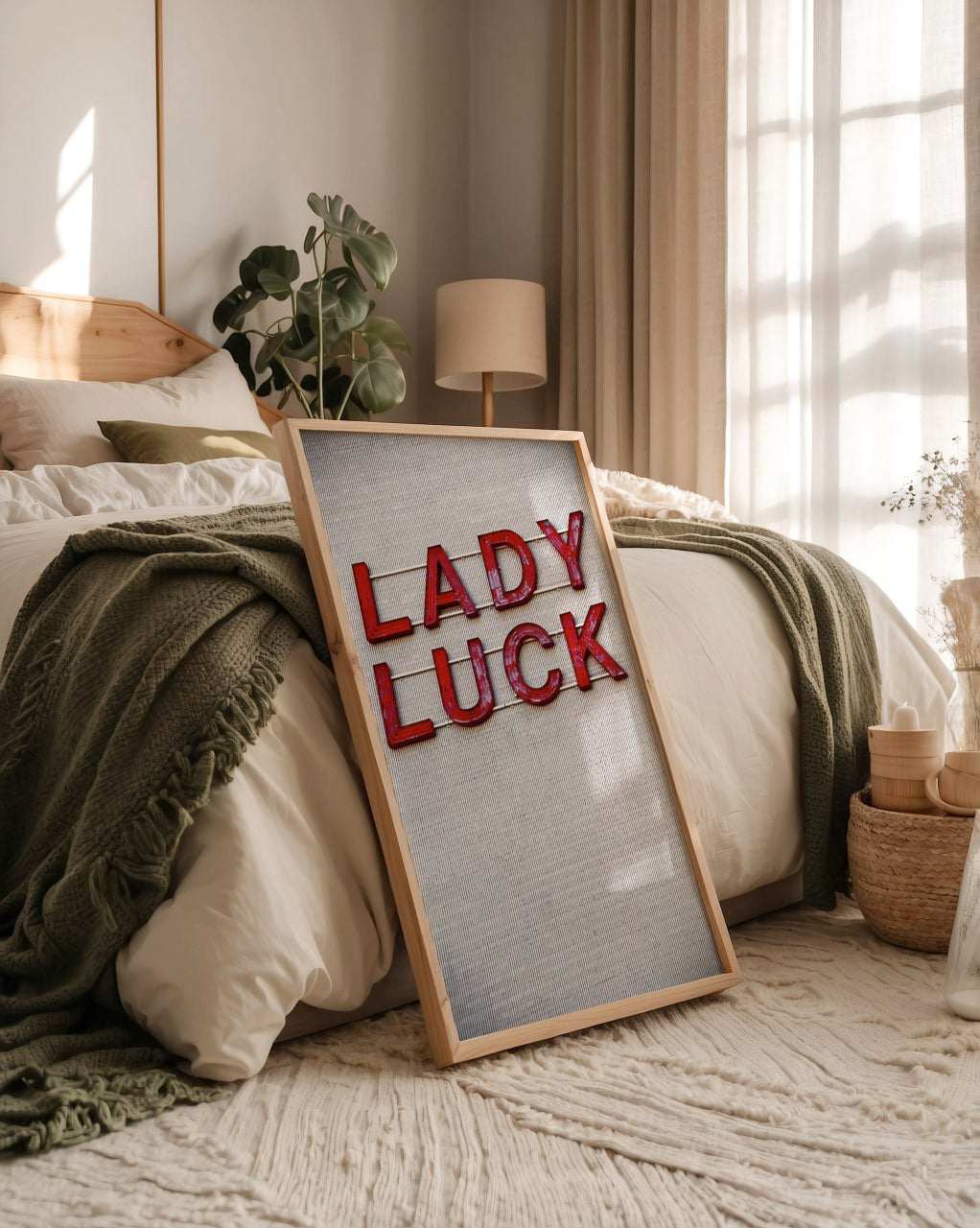 Lady Luck - Vintage Typography Wall Art