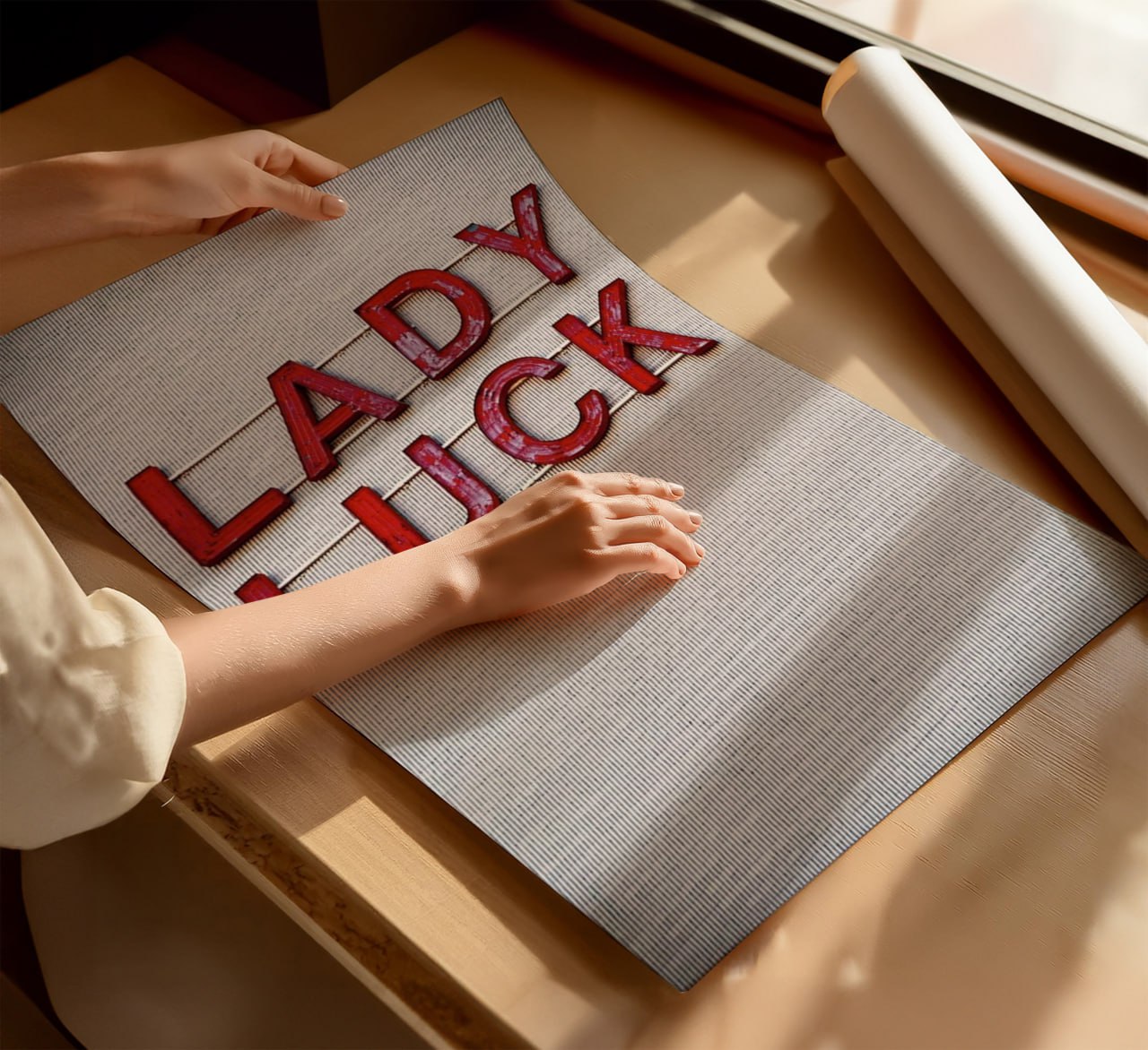 Lady Luck - Vintage Typography Wall Art