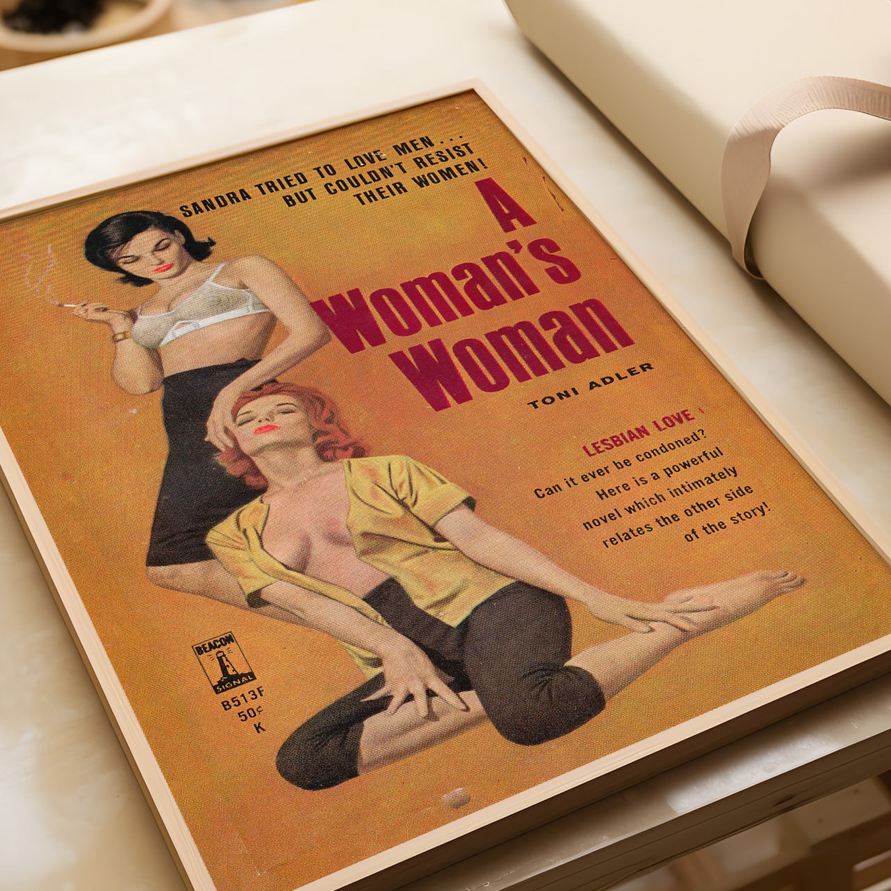 A Woman’s Woman Pulp Fiction Print | Vintage Lesbian Romance Art