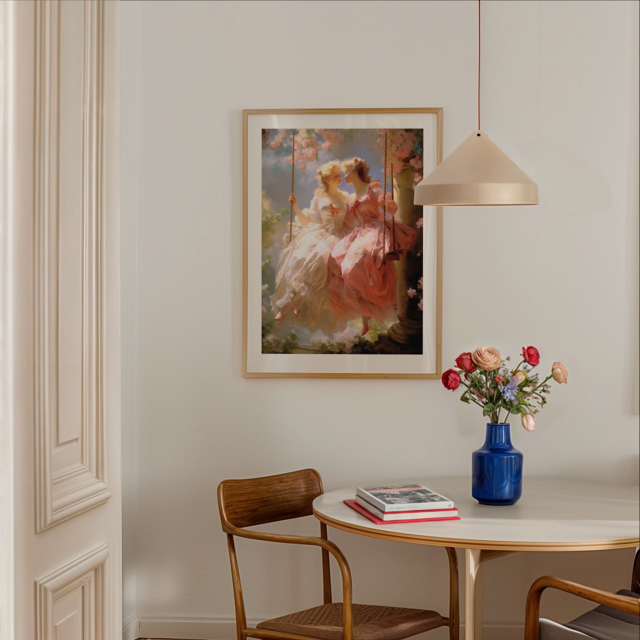 Romantic Swing Painting | Classic Lesbian Art