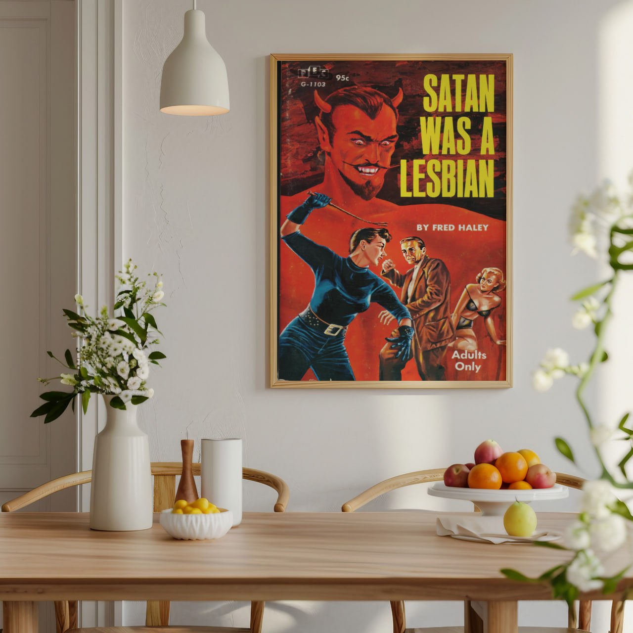 Satan Was a Lesbian | Vintage Pulp Fiction Paperback Print
