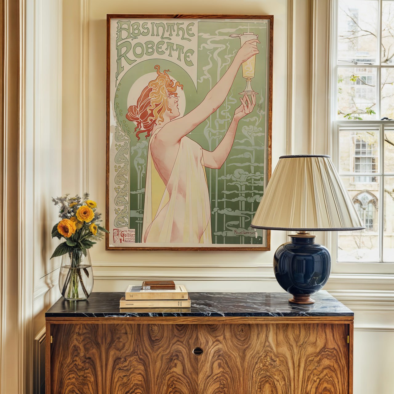 "Absinthe Robette" Art Nouveau Poster | French Vintage Wall Art