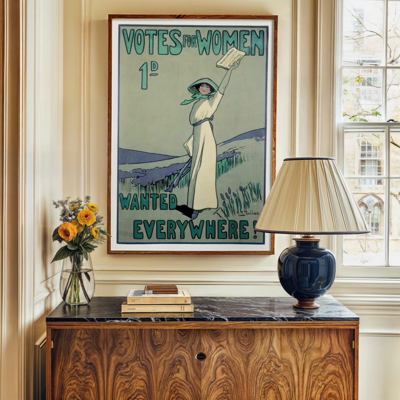 Votes for Women Poster | Vintage Suffragette Art Print for Wall Decor