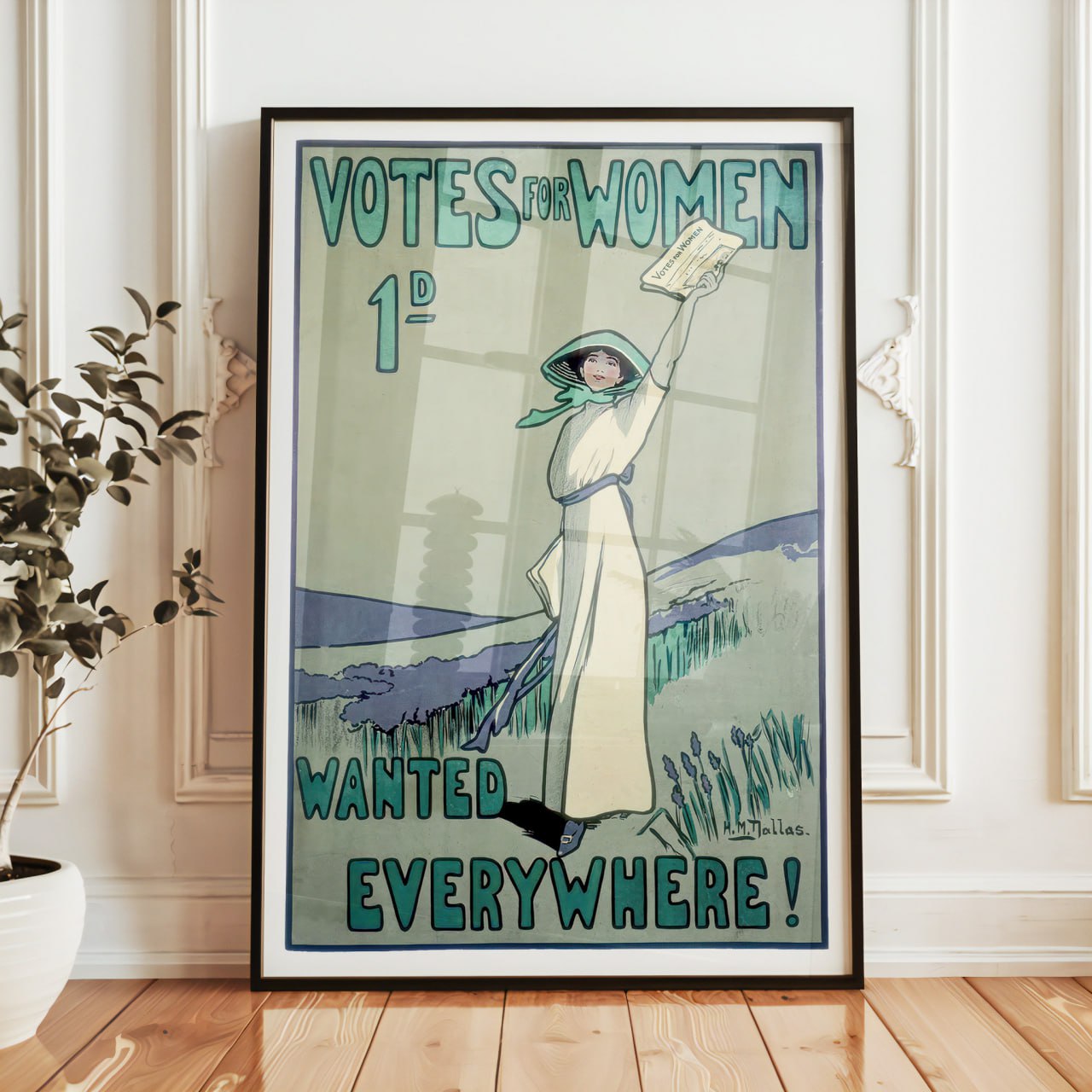 Votes for Women Poster | Vintage Suffragette Art Print for Wall Decor