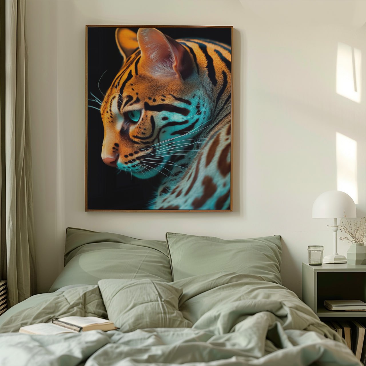 Bengal Cat Poster | Elegant Feline Art Print for Wall Decor