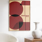 Red and Black Bauhaus Poster - Modern Abstract Design