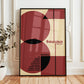 Red and Black Bauhaus Poster - Modern Abstract Design