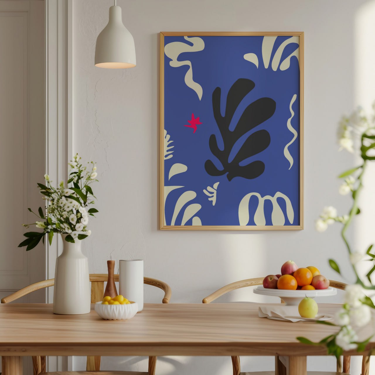 Matisse Abstract Blue Print | Bold Minimalist Wall Art