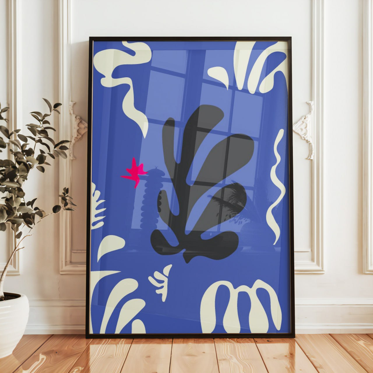 Matisse Abstract Blue Print | Bold Minimalist Wall Art