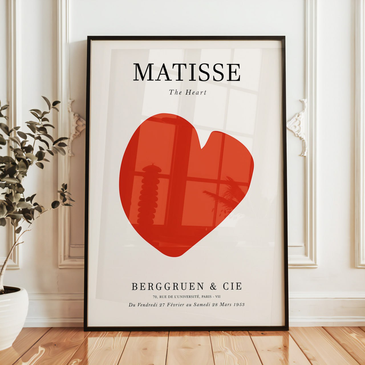 Matisse Red Heart Print | Bold Modern Abstract Wall Art