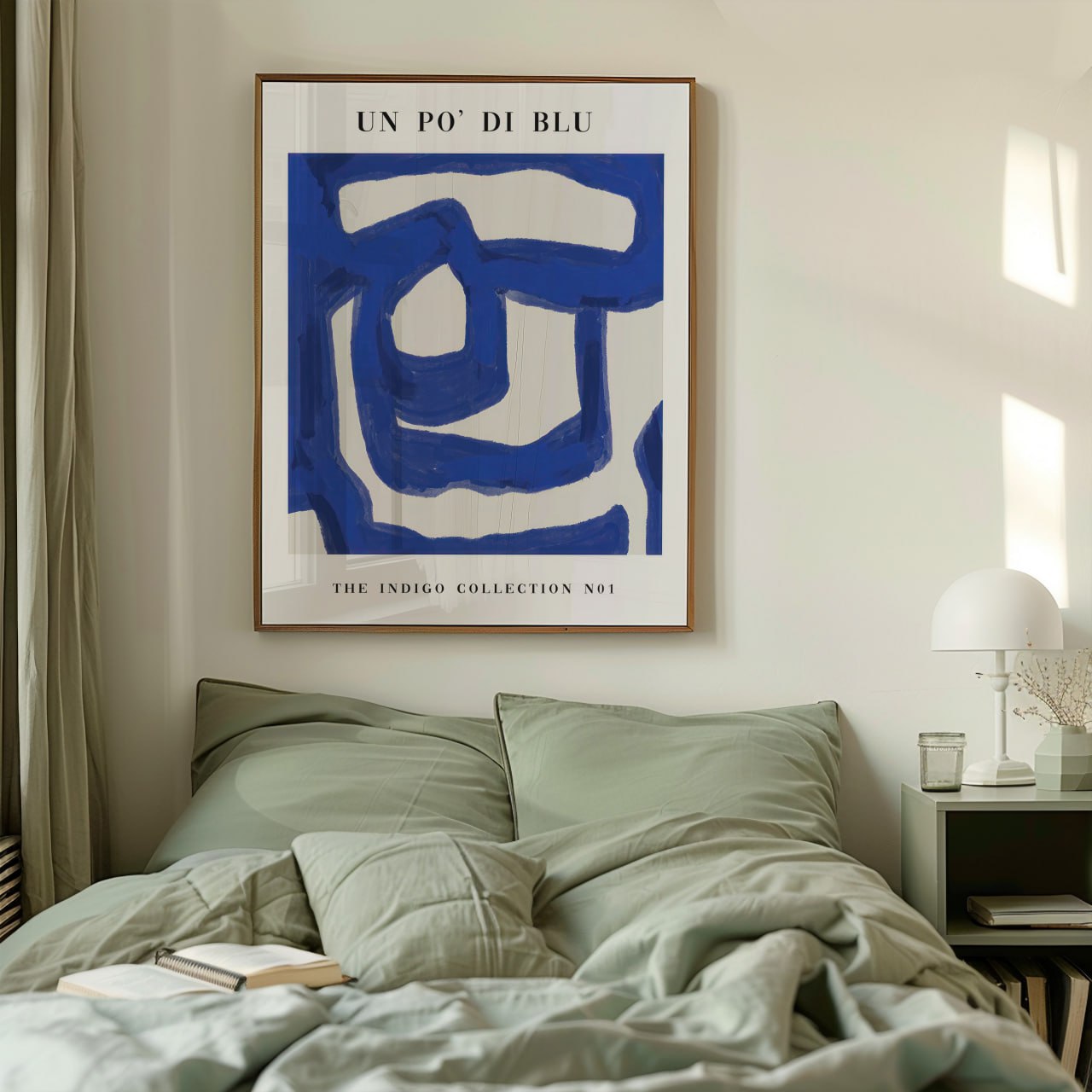 Un Po’ di Blu - Abstract Indigo Print | Modern Blue Wall Art