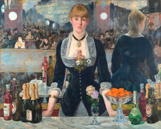 A Bar At The Folies Bergere - Edouard Manet Print Poster  Wall art, Home Decor, Vintage Poste, Poster, Vintage, housewarming gift, Gifts for sister, Gifts for mom, Gifts for friends,Gifts, 	Art
