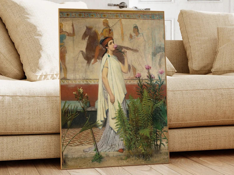A Greek Woman, Lawrence Alma Tadema, Famous Painting, Classic Painting, Museum Quality Print, Vintage Wall Art, Vintage Print