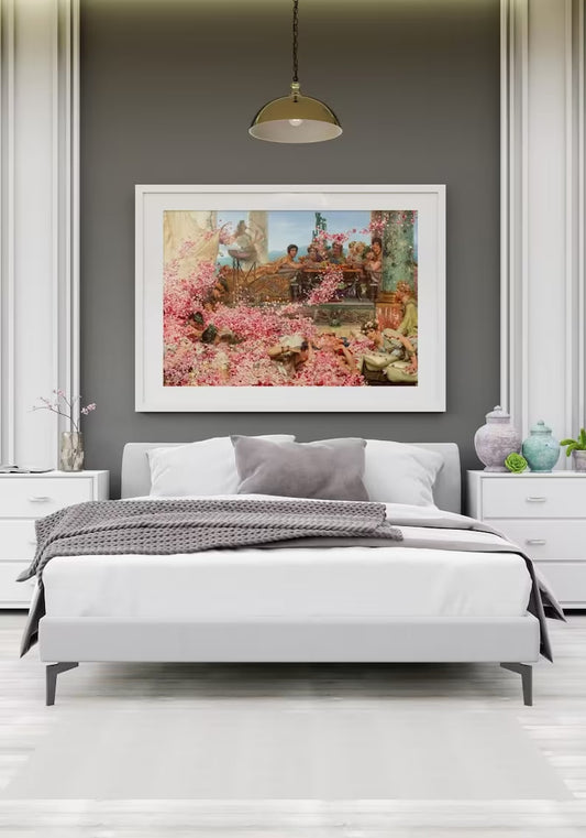 Alma-Tadema Poster, Roses Art Print, Vintage Wall Art , HIGH QUALITY PRINT, Art Nouveau Influence, Pink Painting, Roman Empire Decor