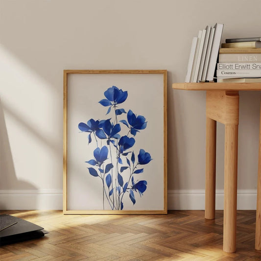 Wall art, print, Poster, Housewarming, Home decor, Girl, Art print, art, Aesthetic, Gifts, Vintage, Vintage Poster, Vintage Wall Art, Flower Art, Gifts, Blue, Blue Wall Art