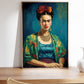 Blue Frida Poster, Frida Kahlo Painting, Mexican Wall Art, Colorful Portrait, Vibrant Boho Decor, Mexican Art Print, Large size, Frida Art