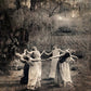 Circle Of Witches Vintage Women Dancing Print Poster. Digitally remastered. Unframed