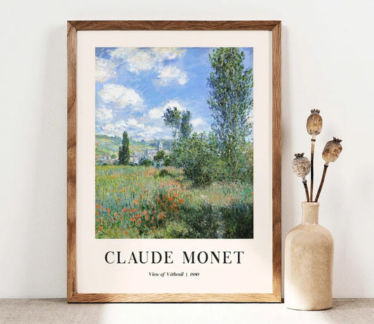 Claude Monet Art Print, Landscape Art, Flowers Home Decor, Poppy Flower field French Country Wall Decor, Cottage Print, Botanical PRINTABLE