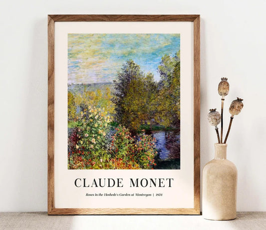 Claude Monet Art Print, Roses Garden, Flowers Art, Wildflowers Home Decor, French Country Wall Decor, Cottage Print, Botanical PRINTABLE