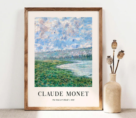 Claude Monet Art Print, The Seine, Landscape Art, River view Home Decor, French Country Wall art, Cottage Print, Botanical PRINTABLE art