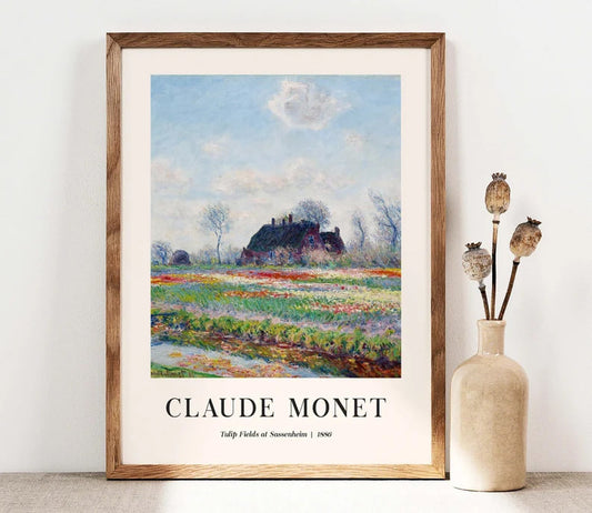 Claude Monet Art Print, Tulip Field, Landscape Art, Flowers Home Decor, French Country Wall Decor, Cottage Print, Botanical PRINTABLE art