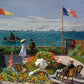 Claude Monet Garden at Sainte-Adresse Canvas Print Wall Art,Monet Painting,Monet Garden Print,Art Reproduction