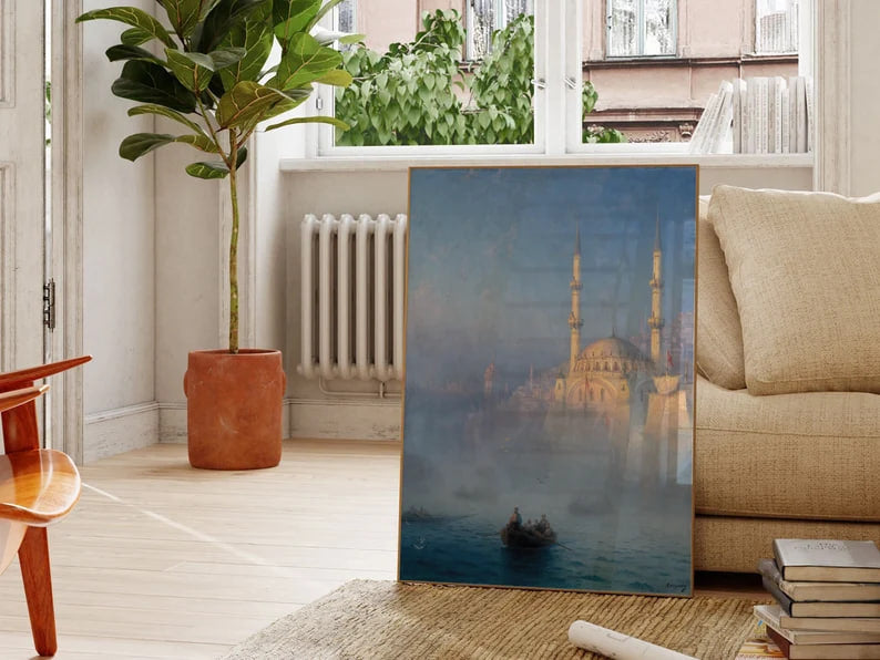 Constantinople (Mosquée-de-Top-Khané), Vasily Vereshchagin, Famous Painting, Classic Painting, Vintage Wall Art, Vintage Print