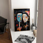 Contemporary Art Poster, Romantic Abstract painting, Abstract Wall Art, Basquiat Style, Expressionism Artwork, Black Home Decor