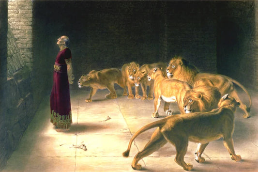 Daniel Answer To The King In The Lions Den By Briton Riviere Print Poster  Wall art, Home Decor, Vintage Poste, Poster, Vintage, housewarming gift, Gifts for sister, Gifts for mom, Gifts for friends,Gifts