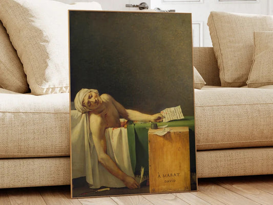 Death of Marat, Jacques Louis David, Famous Painting, Classic Painting, Museum Quality Print, Vintage Wall Art, Vintage Print