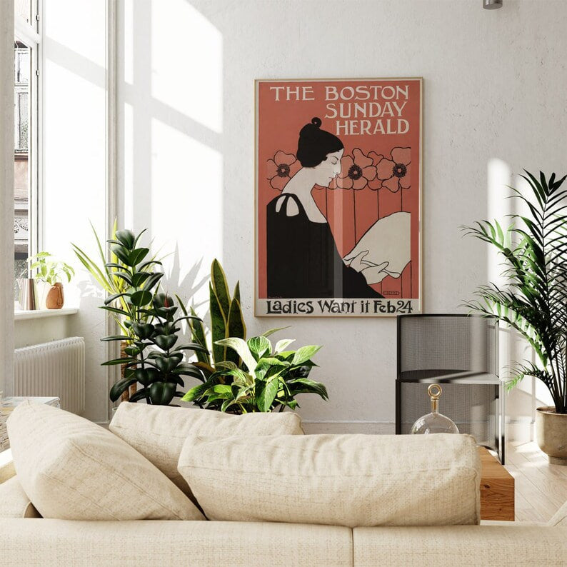 wall art, print, poster, Housewarming, home decor, girl, art print, art, aesthetic, Gifts, Vintage, Vintage Poster, Vintage Wall Art