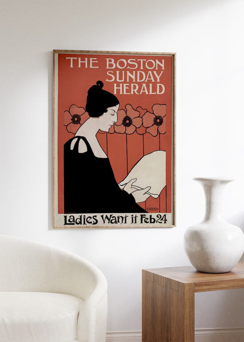 wall art, print, poster, Housewarming, home decor, girl, art print, art, aesthetic, Gifts, Vintage, Vintage Poster, Vintage Wall Art