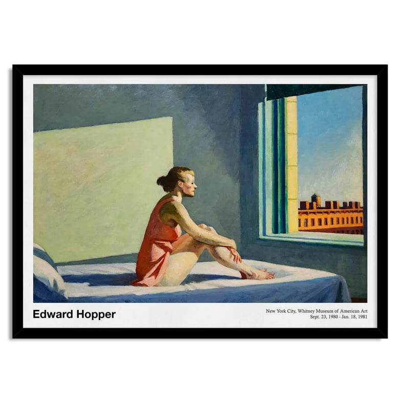 Edward Hopper Morning Sun Poster, Museum Quality Wall Decor, Fine Art Poster for Home or Office, Classic American Art Reproduction