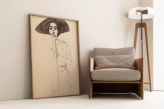 vintage poster, Minimalist decoration, beige poster, gallery wall, famous art, egon schiele art, egon schiele poster, Egon schiele woman, rare egon schiele, baby gifts, Gifts for wife, Gifts for sister, Gifts for mom, Gifts for husband, Gifts for girls, Gifts for children