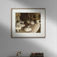 A stylishly Art reproduction. Degas print of "The Ballet Rehearsal on Stage" by Edgar Degas, elegantly showcased in a contemporary room. The artwork features ballerinas during a rehearsal, depicted with intricate detail and a soft, muted color scheme. This reproduction adds a touch of sophistication and cultural depth to any interior decor. 