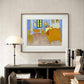 This framed version of Van Gogh's "Bedroom in Arles" adds warmth to any room with its vibrant colors and cozy depiction of the artist’s personal sanctuary. The frame enhances the artwork’s intimate and inviting atmosphere.