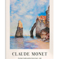 A stunning coastal scene showcasing the Rock Needle and the Porte d'Aval at Étretat. The iconic natural formations are bathed in sunlight, with gentle waves and distant sailboats adding to the idyllic atmosphere.
