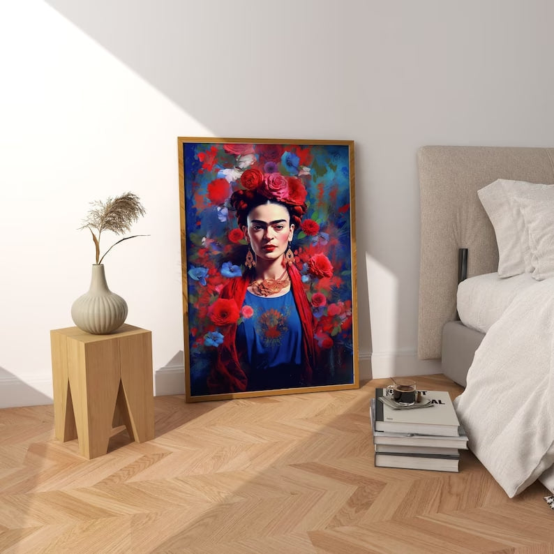 Frida Kahlo Painting | Large Frida Kahlo Art | Frida Kahlo Painting | HIGH QUALITY | Frida Poster, Modern Home Decor, Gallery Wall Art