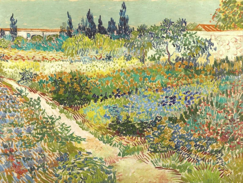 Garden At Arles Painting By Vincent Van Gogh Print Poster  Wall art, Home Decor, Vintage Poste, Poster, Vintage, housewarming gift, Gifts for sister, Gifts for mom, Gifts for friends,Gifts, 	Art