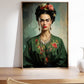 Green Frida Kahlo Poster, Vintage Wall Decor, Mexican Art, Feminist Print, HIGH QUALITY POSTER, Boho Home Decor, Frida self portrait