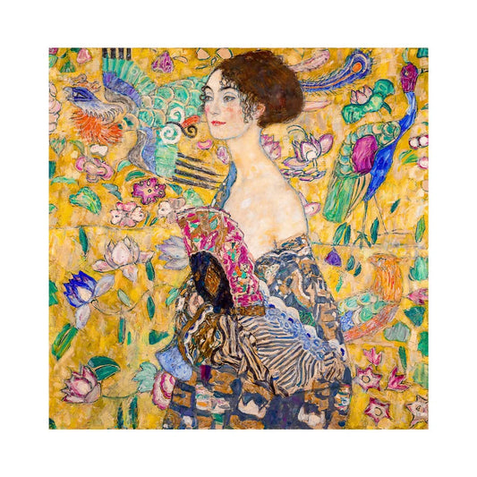 Gustav Klimt, Lady With Fan, 1918 | Art Print | Canvas Print | Fine Art Poster | Art Reproduction | Archival Giclee | Gift Wrapped | Wall  Wall art, Home Decor, Vintage Poste, Poster, Vintage, housewarming gift, Gifts for sister, Gifts for mom, Gifts for friends,Gifts, 	Art