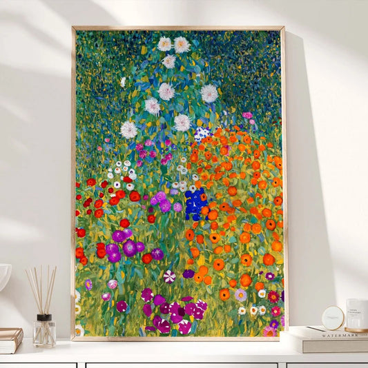 Gustav Klimt - Flower Garden (High Resolution) Digital Download  Wall art, Home Decor, Vintage Poste, Poster, Vintage, housewarming gift, Gifts for sister, Gifts for mom, Gifts for friends,Gifts, 	Art, Painting, Klimt