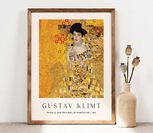 Gustav Klimt Print, The Woman in Gold Art, Adele Bloch-Bauer Poster, Art Nouveau Print, Woman Poster, Exhibition Poster, Wall Art Print