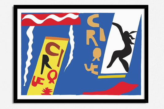 Henri Matisse Jazz Printed Poster, Matisse Cut Outs, Le Cirque from Jazz 1947, Mid Century Modern Wall Art Home Decor, Horizontal Print