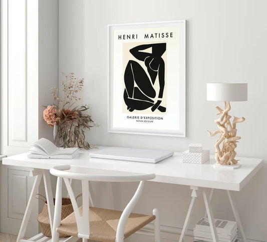 Henri Matisse Poster, Woman in Black Print, Matisse Black Woman, Artistic Female Figure Artwork, Black Wall Decor, Vintage Matisse Art